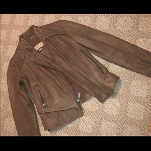Michael Kors Authentic Leather Jacket - Brand New